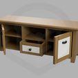 DH_living20_3.jpg Living room cabinet with functional doors, shelves and drawer mono/multi color 3D 3MF file