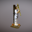 juanadearco2.png Joan of Arc at the stake statue for 3d print