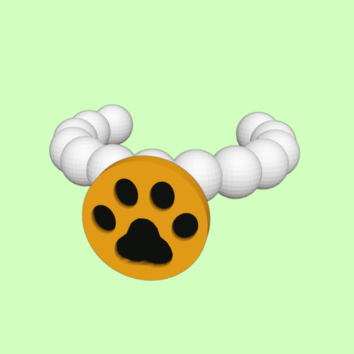 Necklace B2 - Hollow Dog Paw (1) plaque (1) for LPS Littlest Pet Shop accessories