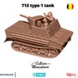 T13T1-1.jpg T13 Type 1 belgian tank - 28mm