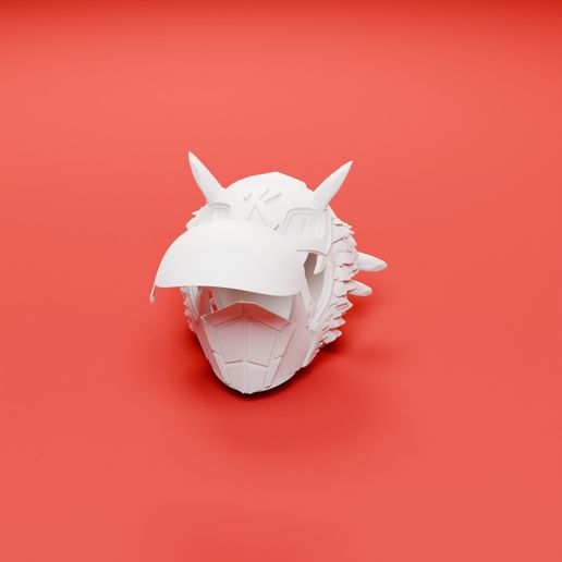 Horned Beast Helmet with Detachable Visor Cosplay Helm — 3D Printable Cosplay | Collector Piece | Fan Gift