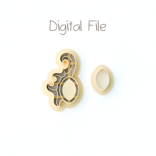 Mystic Baroque Earring with Gemstone C Clay Cutter