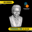 Nelson-Mandela-Personal.png 3D Model of Nelson Mandela - High-Quality STL File for 3D Printing (PERSONAL USE)
