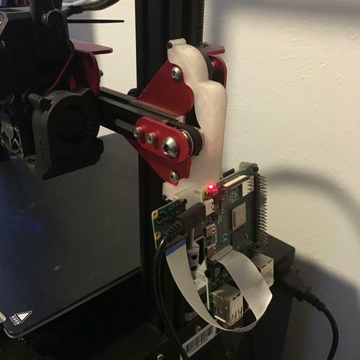 Creality 10S pro Raspberry Pie and Camera Mount - 3D model önizlemesi