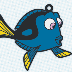 dory-tinker.png Archivo STL Llavero de Dory de Buscando a Nemo・Objeto de impresión 3D para descargar