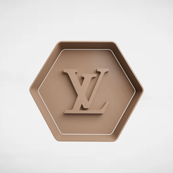 STL file LOUIS VUITTON LV SIGN TABLETOP DECOR 🎲・3D print model