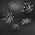 spiderwebs.png Free STL file Halloween Spider Web・Object to download and to 3D print