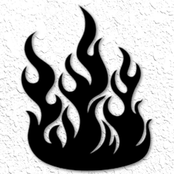 project_20230305_1457537-01.png Fichier STL Art mural flammes tribales décorations murales de feu 2d・Objet pour imprimante 3D à télécharger