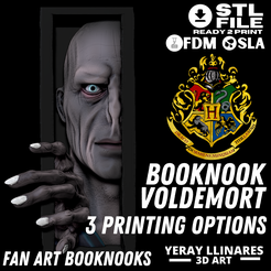 1.png STL file Book Nook Voldemort by Harry Potter Universe・3D printable model to download