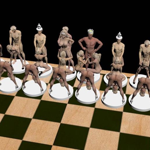 Erotik-Schach-Set STL Datei fr Cults