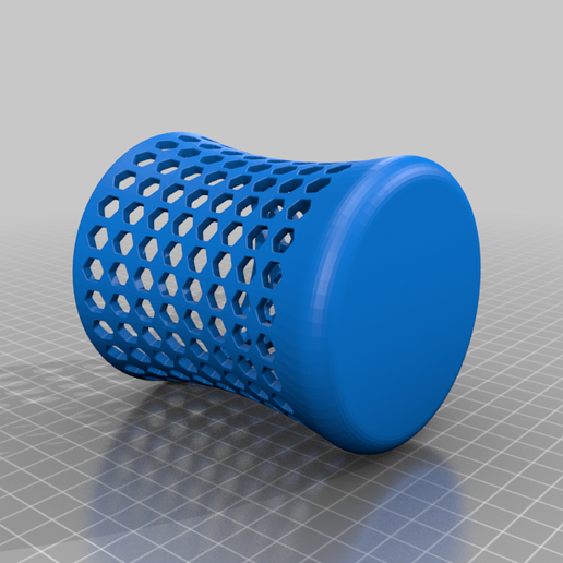 063c0e36-154a-494f-8a38-86c0663a16ed.png Round recessed pencil cup like a vase with hexagonal slots