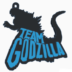 llavero-godzilla.png Free STL file Team Godzilla Keychain・3D printing idea to download, DZ85