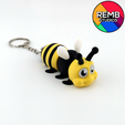 Flexi-Bee-Remb-Studios-8.png Cute Flexi Bee | Print-in-place | Без поддержки