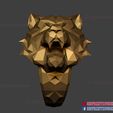 Tiger_Ring_Lowpoly_3dprint_09.jpg Tiger Ring Low Poly - Jewelry - Rings - Costume Cosplay 3D print model
