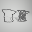 Baby-Yoda-Grogu-C.png Star Wars Cookie Cutter Darth Vader, BB8, R2D2, Grogu, Mandalorian, Milleniun Falcon, Stormtropper OLD, Stormtropper NEW