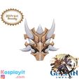 fds.jpg Genshin Impact - Arataki Itto Belt Buckle - Digital 3D Model Files - Divided for 3D Printing - Arataki Itto Cosplay