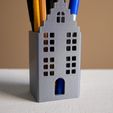 canal-house-desk-organizer-3d-model.jpg Free STL file Canal House Pencil Holder, Desk Organizer・3D printing template to download