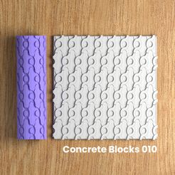 Roller_Pattern_Concrete_Blocks_010_Cam01.jpg Fichier STL Concrete Blocks 10 | Rouleau de texture・Design imprimable en 3D à télécharger