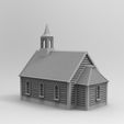 3fe72aa033d552b82df7fd116460da3a_original.jpg Wild West Rural Church - by WOW Buildings - 3D Printable STL. Wargaming, Diorama, Railroading, Scale Model