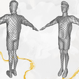 UV1.png Cartoon Man Dancing stylized human Low-poly 3D model
