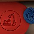 a.jpg Cookie stamp + cutter -  Excavator, digger V