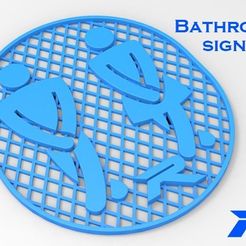 bathroom_sign.jpg Descargar archivo STL gratis Cartel del baño • Modelo para imprimir en 3D, Robo3d
