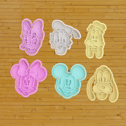 contornos.png STL file COOKIE CUTTER Mickey Mouse Friends・3D print object to download