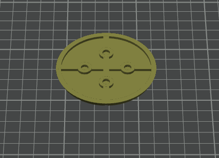70 MM Base with 5x2 magnet slots and quarter ,ribbed