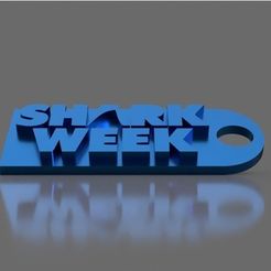 21d7c34a0b21b2a5cb82a1765741857d_preview_featured.jpg Free STL file Shark Week Keychain・3D printer design to download