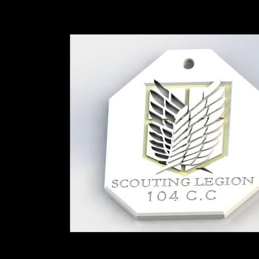 Attack on Titan Scout Plaque 3D model