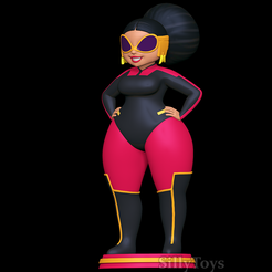 1.png 3D file Odessa Drake - Moon-Girl and Devil Dinosaur・3D print object to download