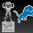 fggf.png NFL -  Detroit Lions football mascot statue - 3d Print