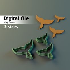 photoshop.jpg STL file WHALE TAIL CLAY CUTTER・3D printer model to download