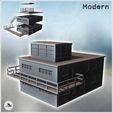 1-PREM.jpg Modern flat-roofed building with observation balcony and multiple windows (47) - RAF Aeroport Modern WW2 WW1 World War Diaroma Wargaming RPG Mini Hobby