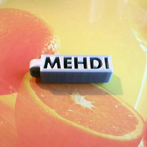 Keychain name - Key holder MEHDI 3D model preview