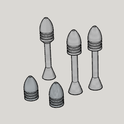 Cold Steel Big Boa Blow Gun 3D Printable 15.5mm Minie Ball & 15.5mm Minie Ball Stun Dart 3D model