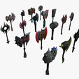 15.png 20 STYLIZED AXE MODELS PACK 1 - LOW POLY