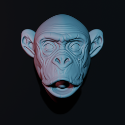 3.png monkey wall mask (no supports, easy print)