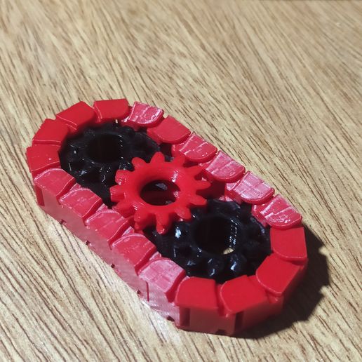 FIDGET SPINNER OF GEARS AND CHAINS 3D model