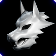 Zv1B-1-4.png Wolf Head Mask smooth flat surface model