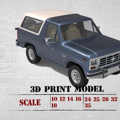 0_1.jpg Fichier 3D Ancienne voiture BRONCO 3ème génération STL imprimable Car 3d print・Modèle à imprimer en 3D à télécharger