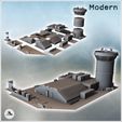 1-PREM.jpg Airport control tower with radars and large storage warehouse with gates (5) - Cold Era Modern Warfare Conflict World War 3 RPG  Post-apo WW3 WWIII