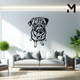 Pug-Body.png Wall silhouette - Dogs Body
