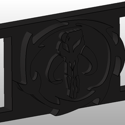 Boucle mandalorian.PNG STL-Datei Mandalorian buckle kostenlos・Design für 3D-Drucker zum herunterladen