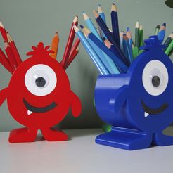 1.jpg Archivo STL gratuito Caja para bolígrafos - Monster A・Design para impresora 3D para descargar