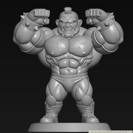 Street Fighter Zangief - Stylized Muscle Wrestler Chibi Miniature