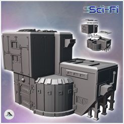 1-PREM.jpg Futuristische befestigte Basis mit Stahlwänden und gepanzertem Turm mit Leitern (29) - Future Sci-Fi SF Post apocalyptic Tabletop Scifi Wargaming Planetary exploration RPG Terrain