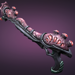 tbrender_Viewport_021.png STL file Alien musket・Template to download and 3D print