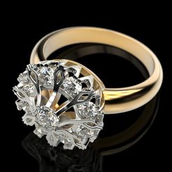 Snowflake-Ring-2.jpg Datei STL Schneeflocken-Ring・Design für 3D-Drucker zum herunterladen