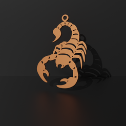 escorpion-aro-imagen.png STL-Datei Skorpion-Anhänger ( Skorpion-Anhänger )・3D-druckbare Vorlage zum herunterladen